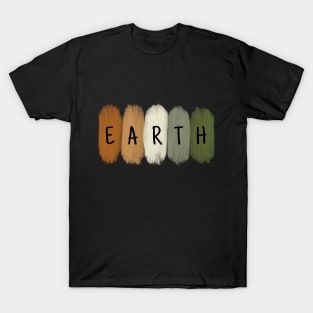 Earthy Tones Stripes Horizontal T-Shirt